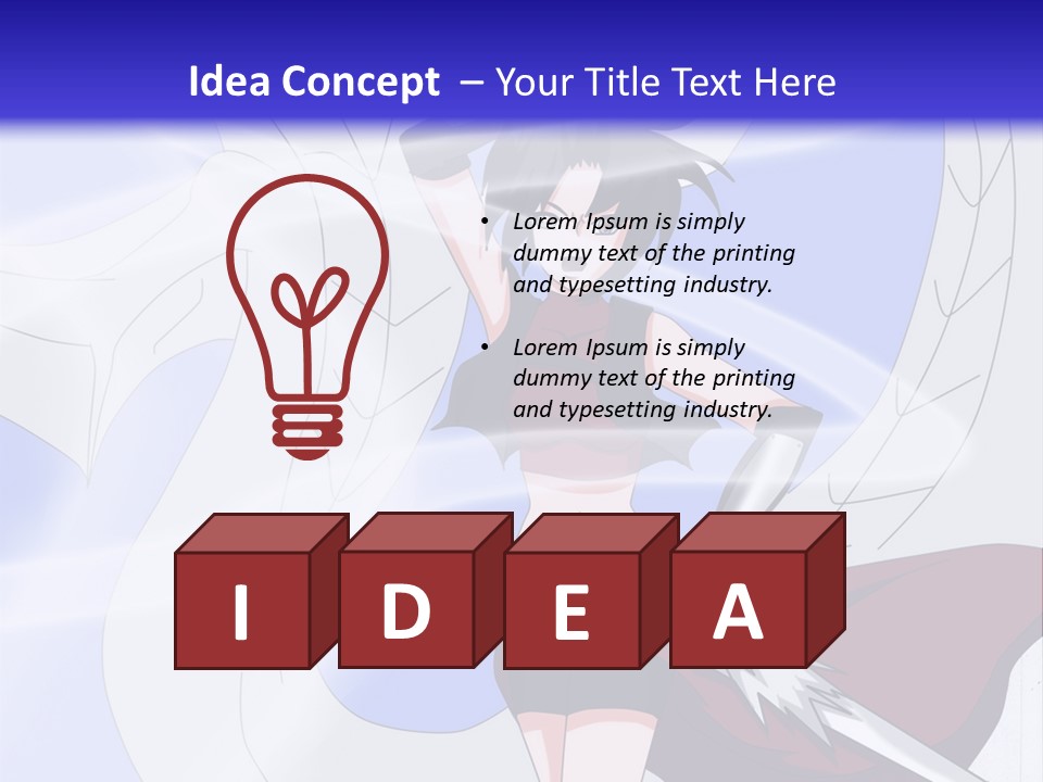 A Woman With A Sword In Her Hand And A Dragon In The Background PowerPoint Template