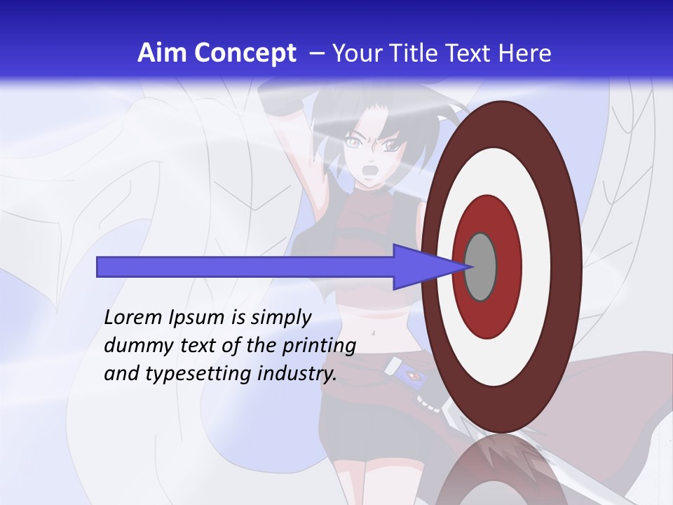 A Woman With A Sword In Her Hand And A Dragon In The Background PowerPoint Template