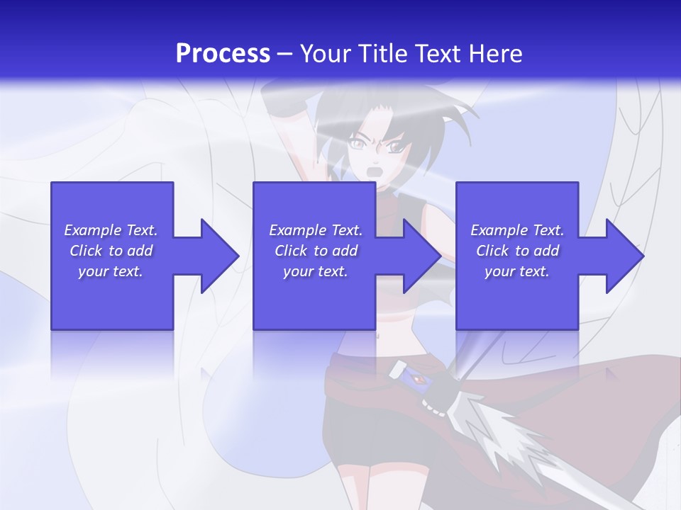 A Woman With A Sword In Her Hand And A Dragon In The Background PowerPoint Template