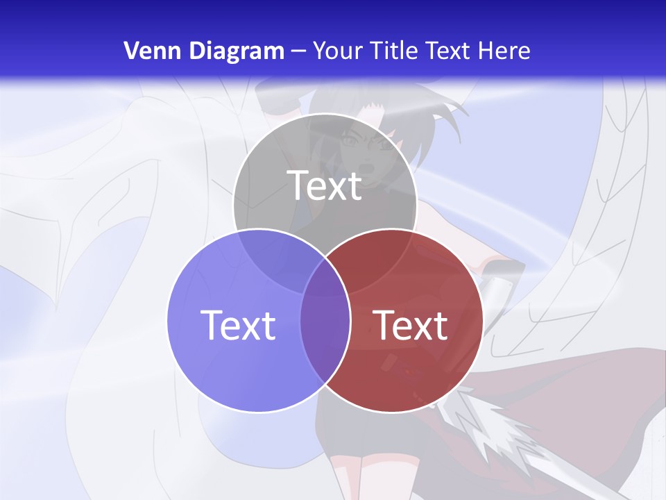 A Woman With A Sword In Her Hand And A Dragon In The Background PowerPoint Template