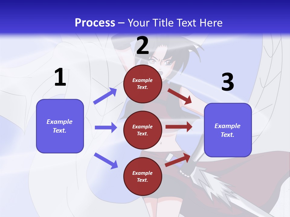 A Woman With A Sword In Her Hand And A Dragon In The Background PowerPoint Template