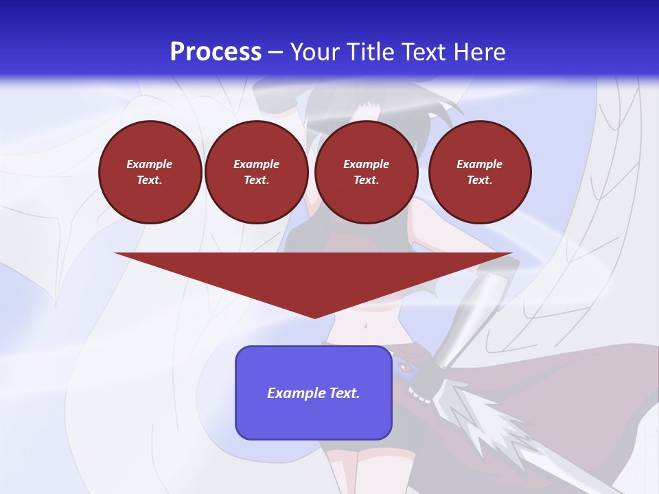 A Woman With A Sword In Her Hand And A Dragon In The Background PowerPoint Template