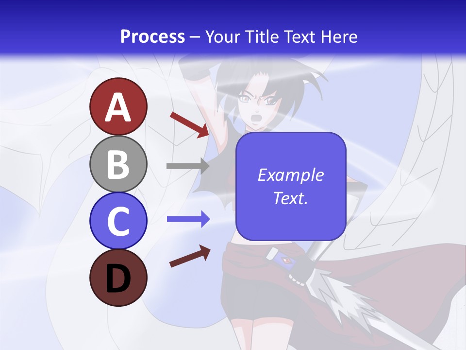 A Woman With A Sword In Her Hand And A Dragon In The Background PowerPoint Template