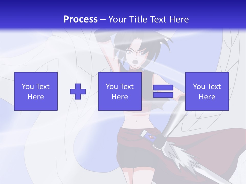 A Woman With A Sword In Her Hand And A Dragon In The Background PowerPoint Template