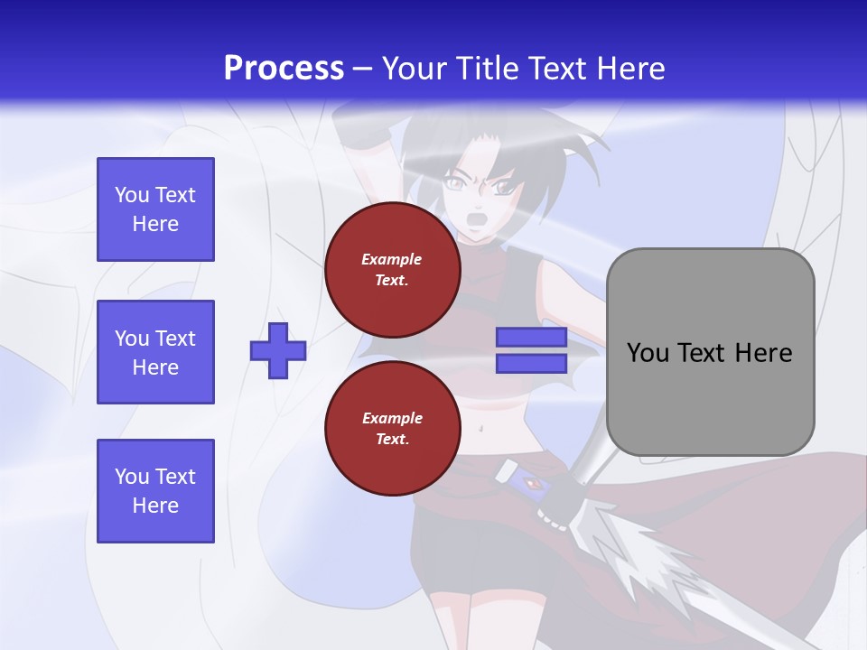A Woman With A Sword In Her Hand And A Dragon In The Background PowerPoint Template