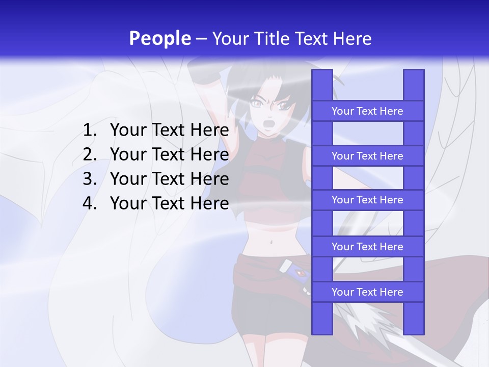 A Woman With A Sword In Her Hand And A Dragon In The Background PowerPoint Template