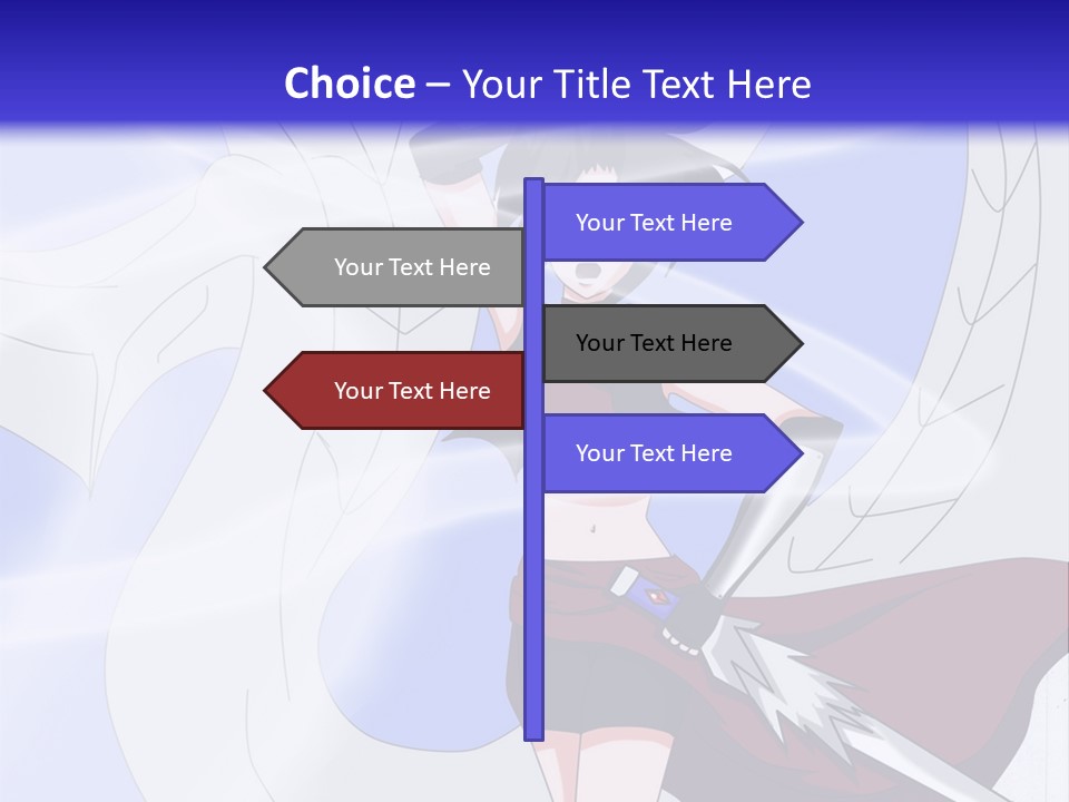 A Woman With A Sword In Her Hand And A Dragon In The Background PowerPoint Template