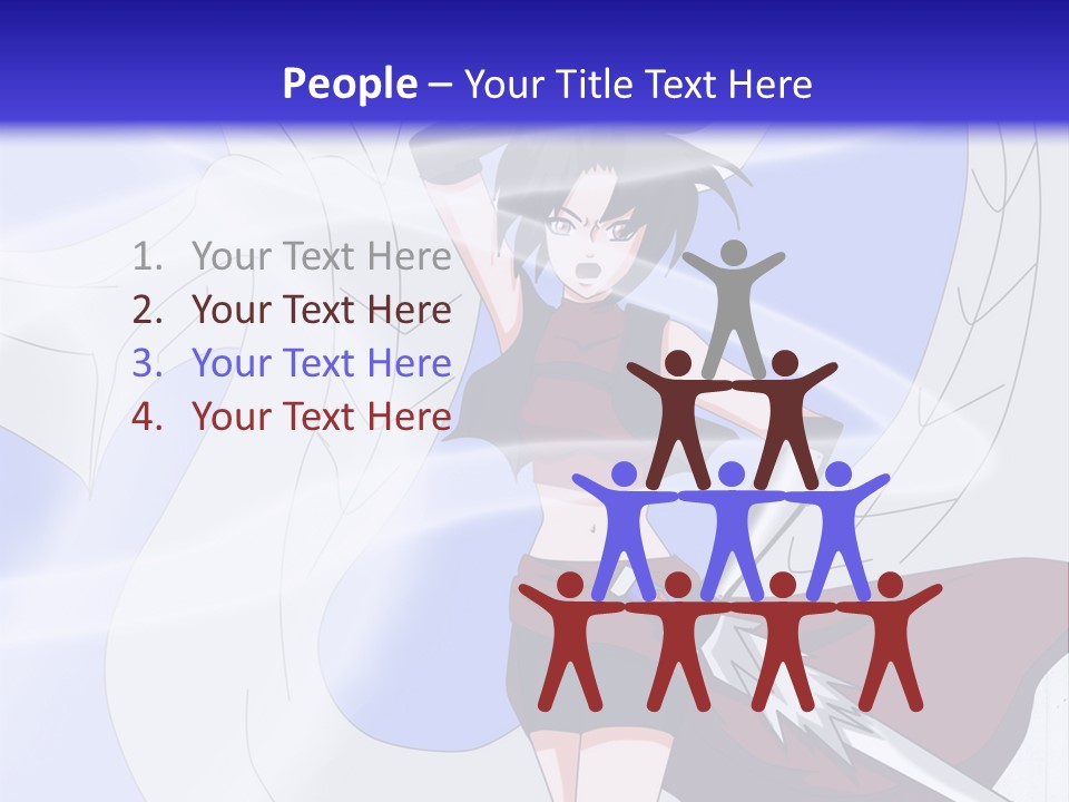 A Woman With A Sword In Her Hand And A Dragon In The Background PowerPoint Template