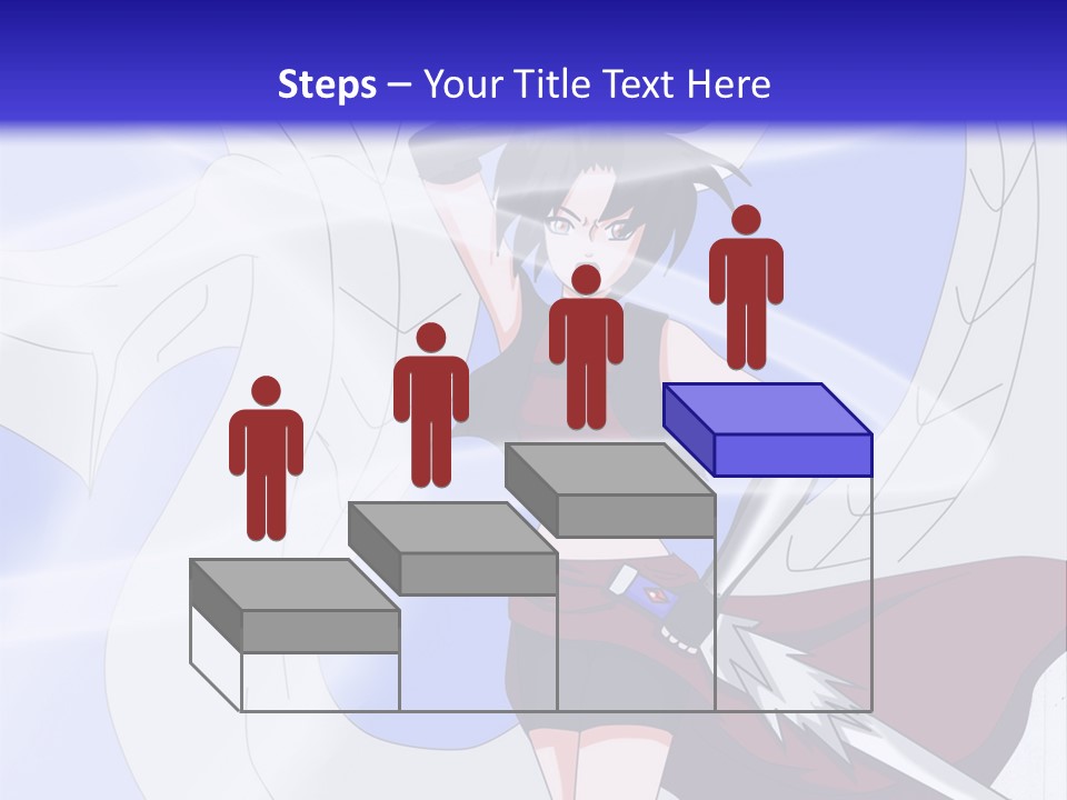 A Woman With A Sword In Her Hand And A Dragon In The Background PowerPoint Template