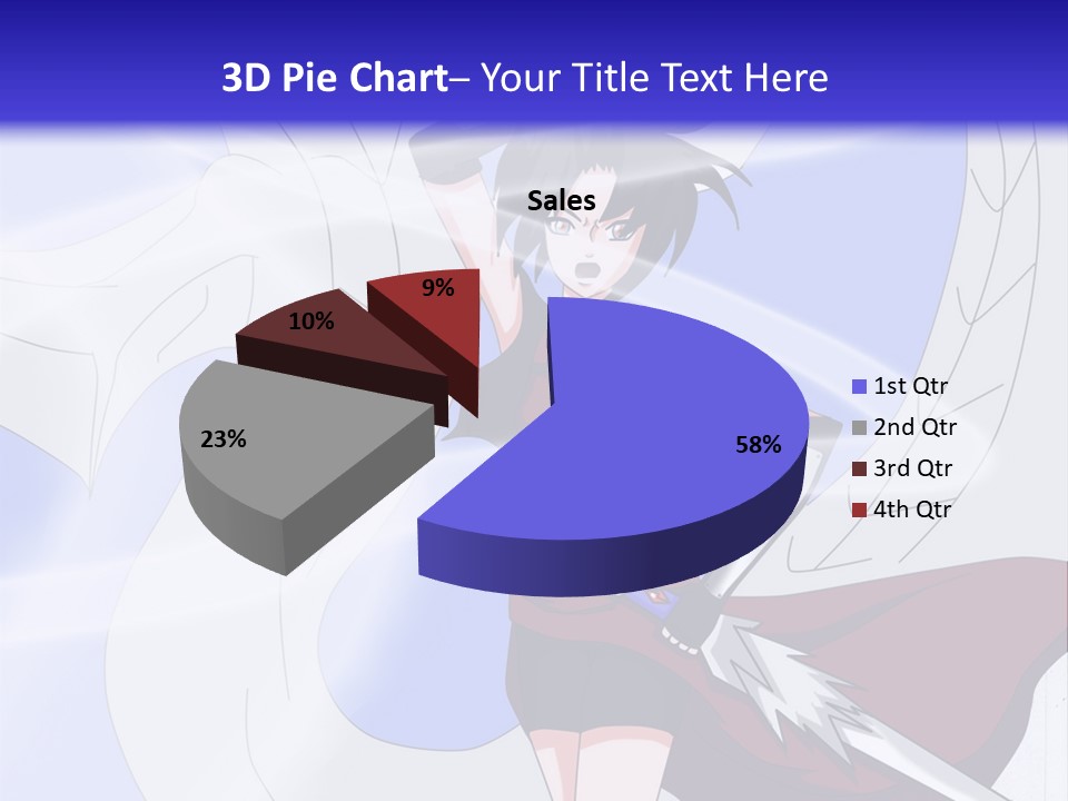 A Woman With A Sword In Her Hand And A Dragon In The Background PowerPoint Template
