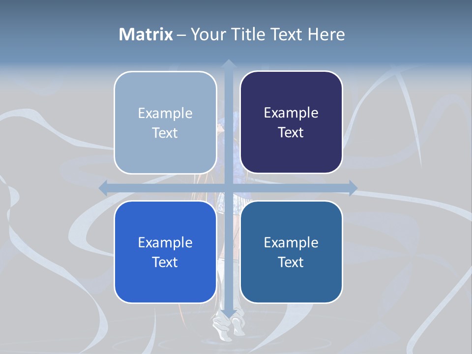 A Woman In A Blue Dress On A Stage PowerPoint Template