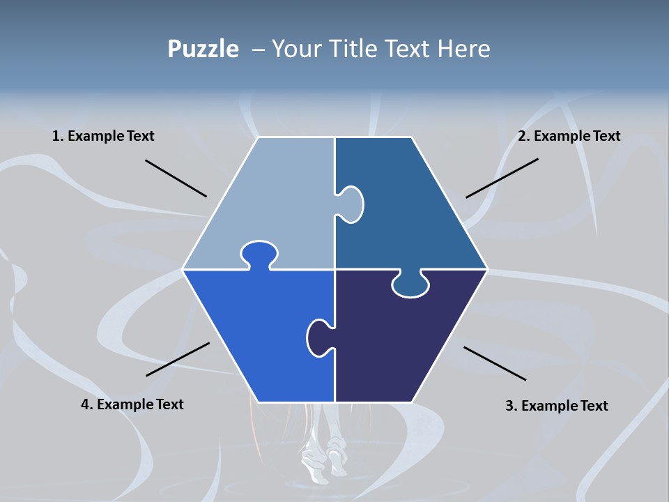 A Woman In A Blue Dress On A Stage PowerPoint Template