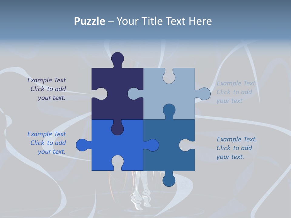 A Woman In A Blue Dress On A Stage PowerPoint Template