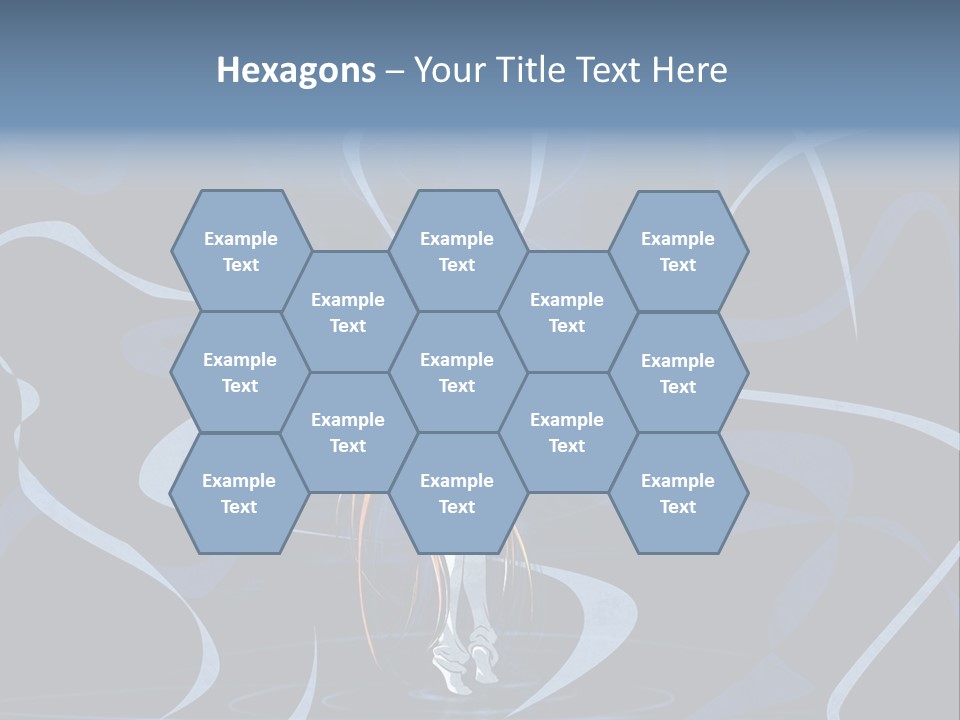 A Woman In A Blue Dress On A Stage PowerPoint Template