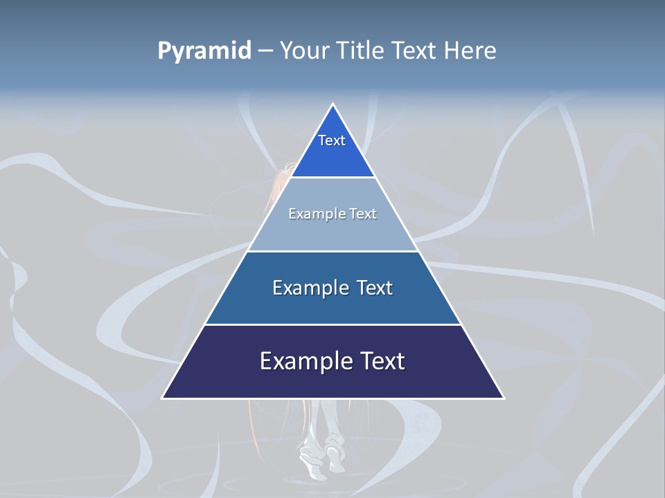 A Woman In A Blue Dress On A Stage PowerPoint Template