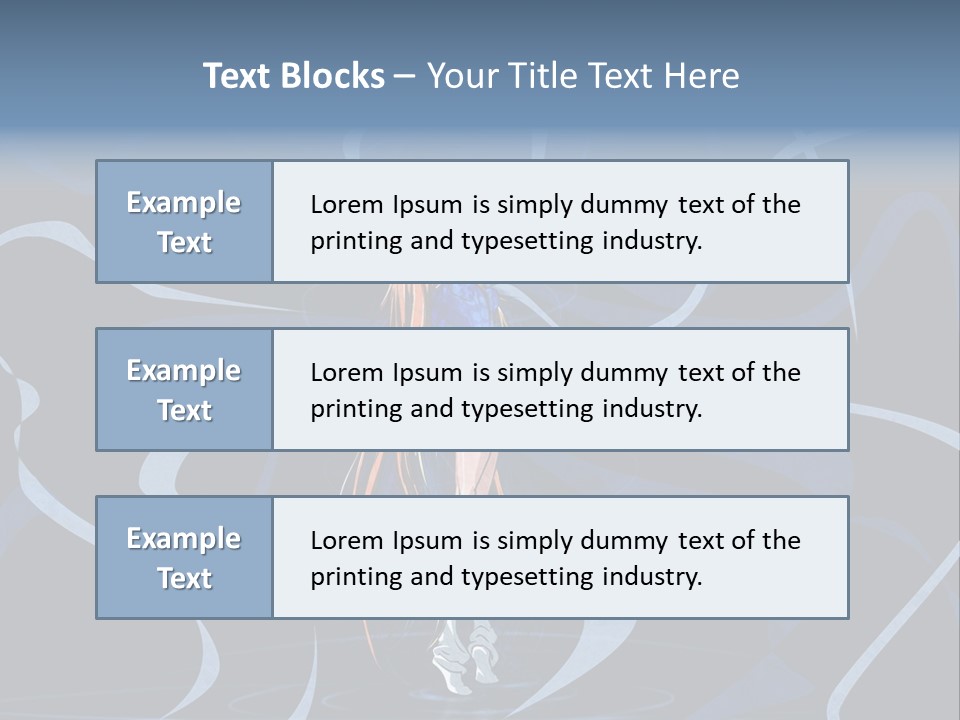 A Woman In A Blue Dress On A Stage PowerPoint Template