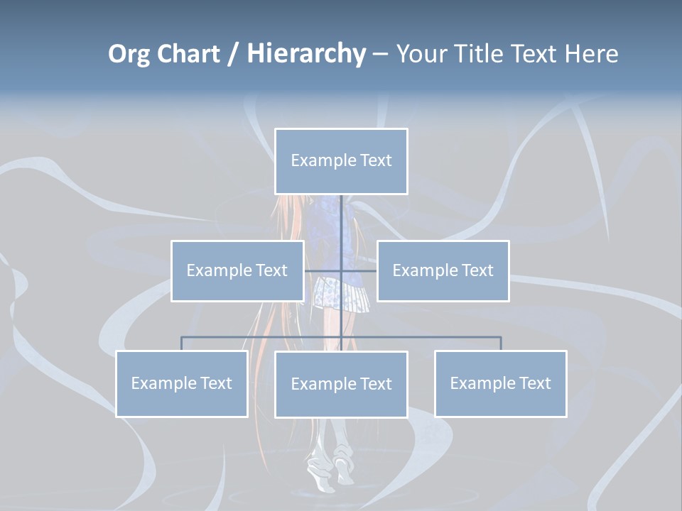 A Woman In A Blue Dress On A Stage PowerPoint Template