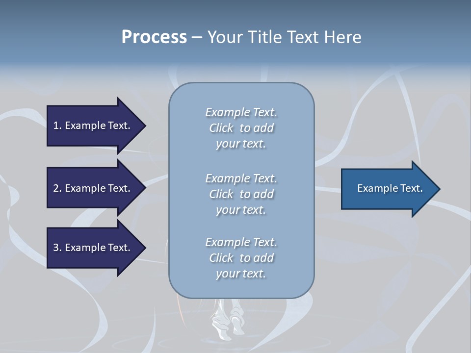 A Woman In A Blue Dress On A Stage PowerPoint Template