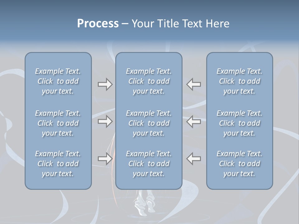 A Woman In A Blue Dress On A Stage PowerPoint Template