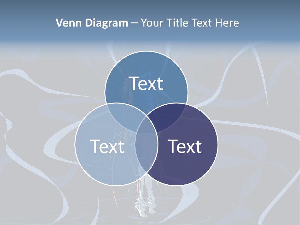 A Woman In A Blue Dress On A Stage PowerPoint Template