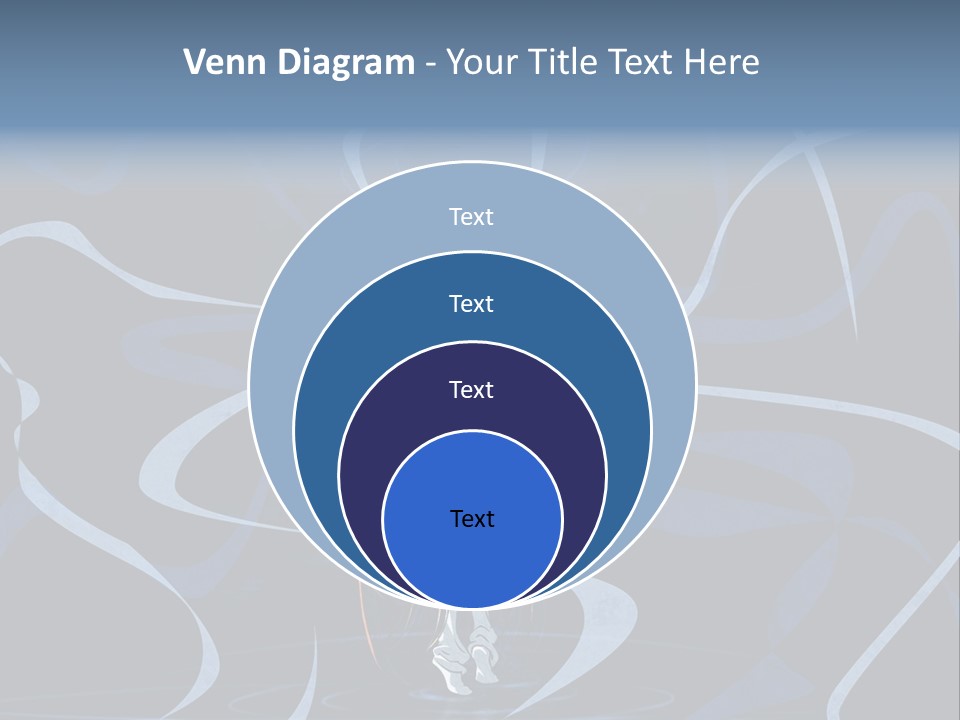 A Woman In A Blue Dress On A Stage PowerPoint Template