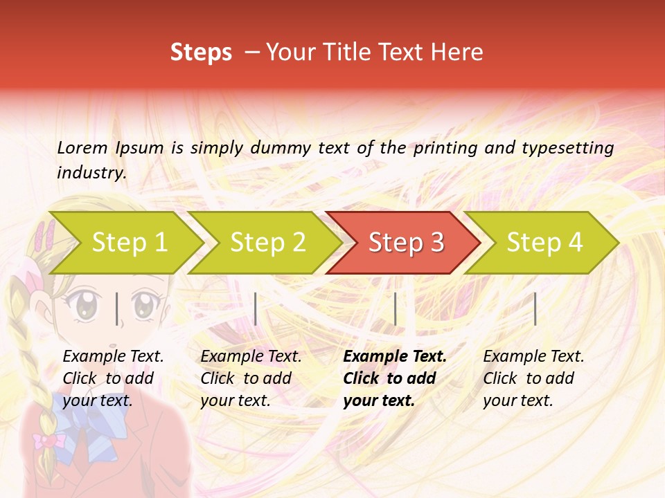 A Girl With Blonde Hair Is Standing In Front Of A Colorful Background PowerPoint Template