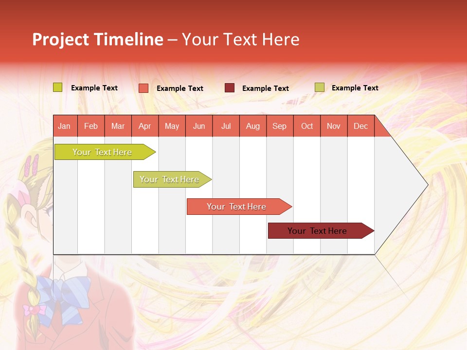 A Girl With Blonde Hair Is Standing In Front Of A Colorful Background PowerPoint Template