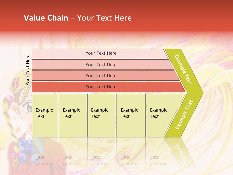 A Girl With Blonde Hair Is Standing In Front Of A Colorful Background PowerPoint Template