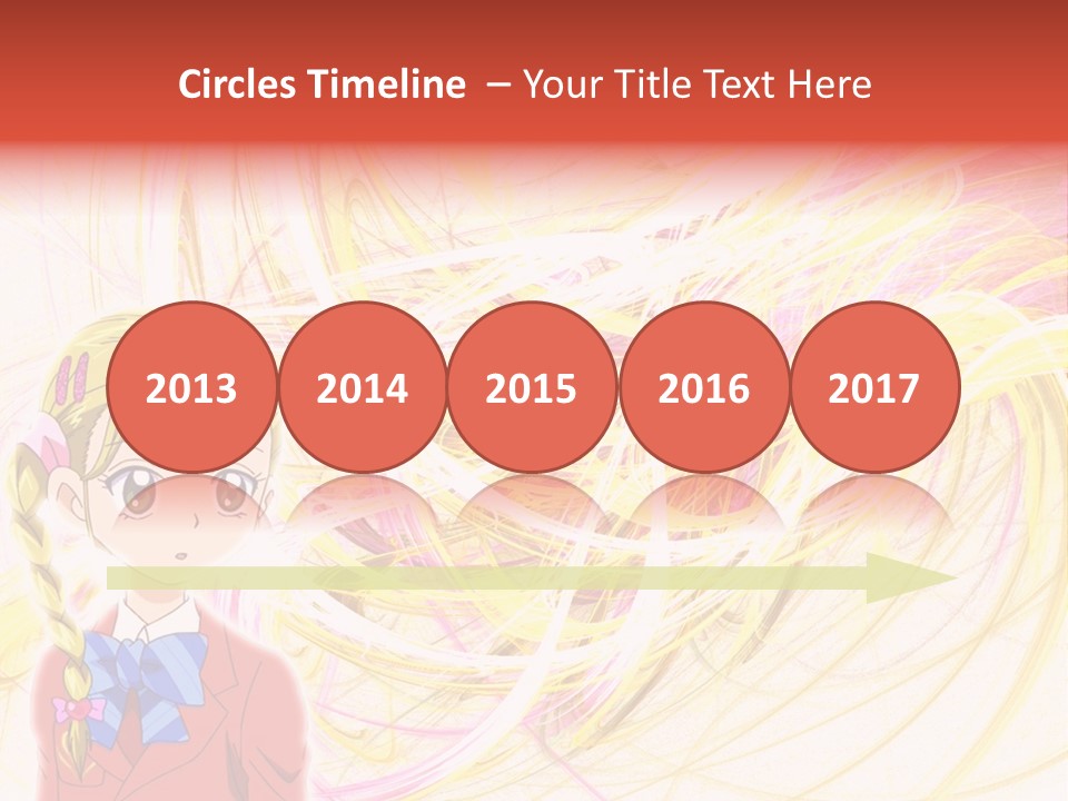 A Girl With Blonde Hair Is Standing In Front Of A Colorful Background PowerPoint Template