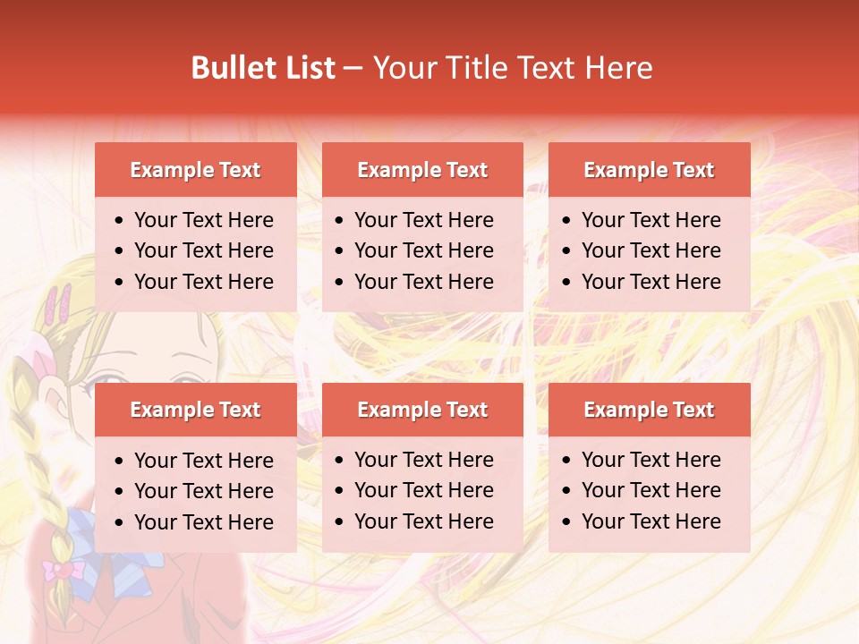 A Girl With Blonde Hair Is Standing In Front Of A Colorful Background PowerPoint Template