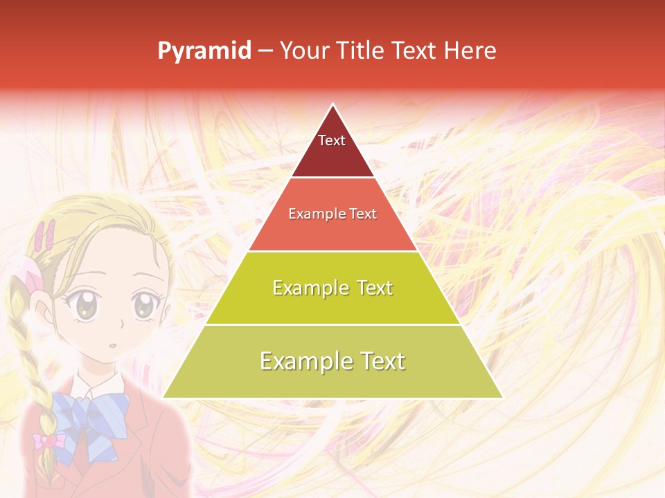 A Girl With Blonde Hair Is Standing In Front Of A Colorful Background PowerPoint Template