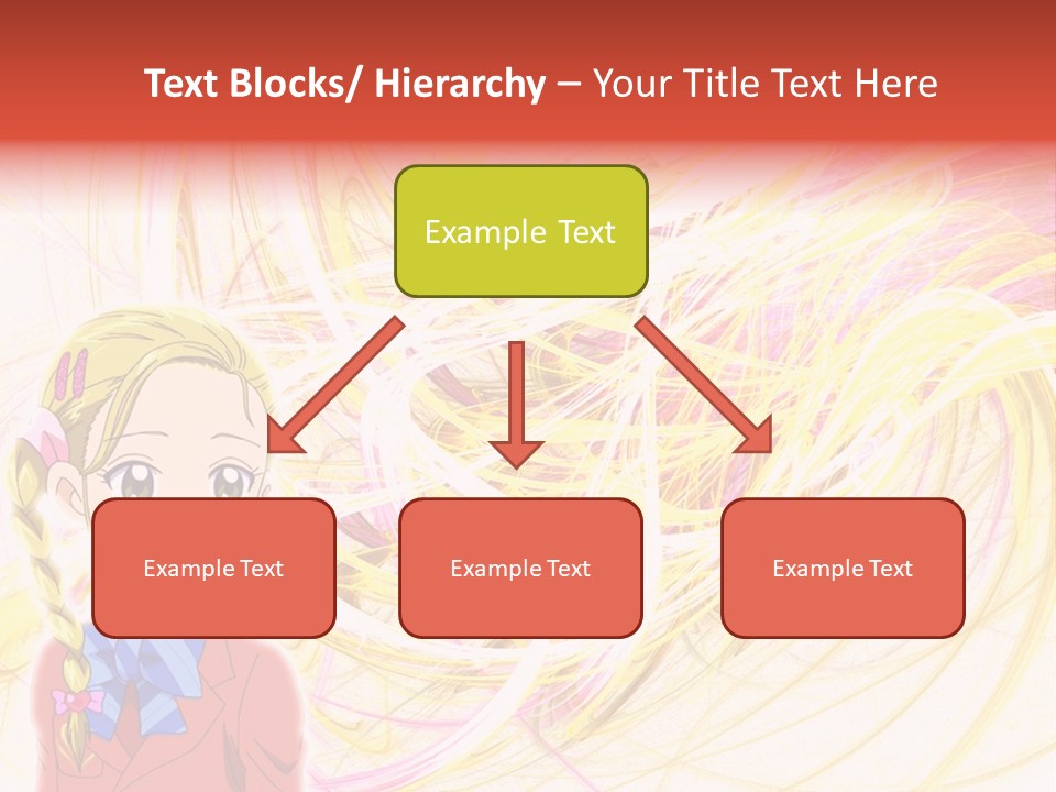 A Girl With Blonde Hair Is Standing In Front Of A Colorful Background PowerPoint Template