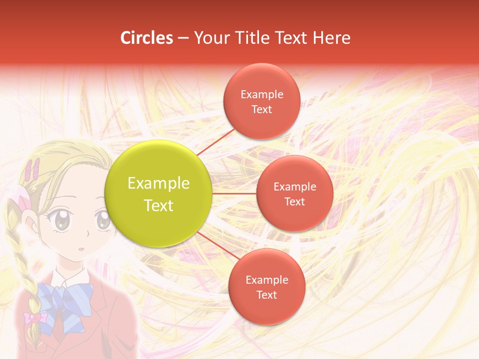 A Girl With Blonde Hair Is Standing In Front Of A Colorful Background PowerPoint Template