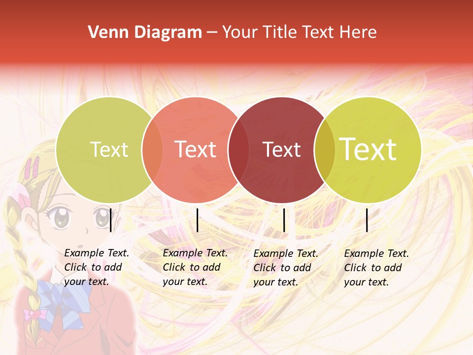 A Girl With Blonde Hair Is Standing In Front Of A Colorful Background PowerPoint Template