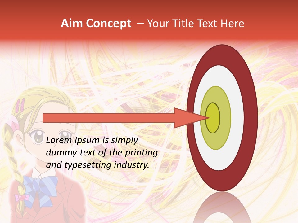 A Girl With Blonde Hair Is Standing In Front Of A Colorful Background PowerPoint Template