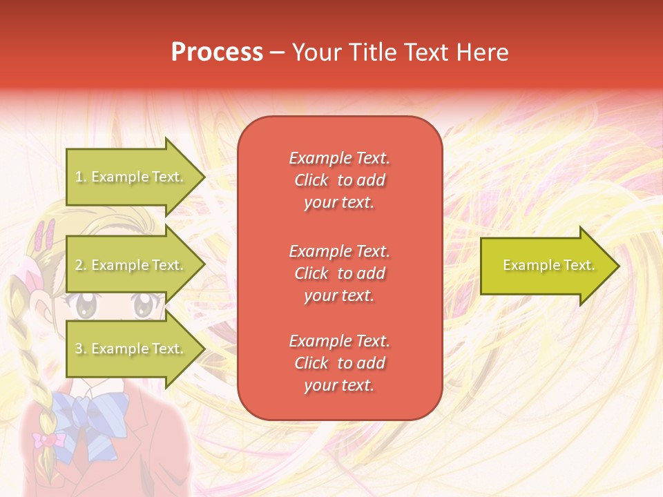 A Girl With Blonde Hair Is Standing In Front Of A Colorful Background PowerPoint Template