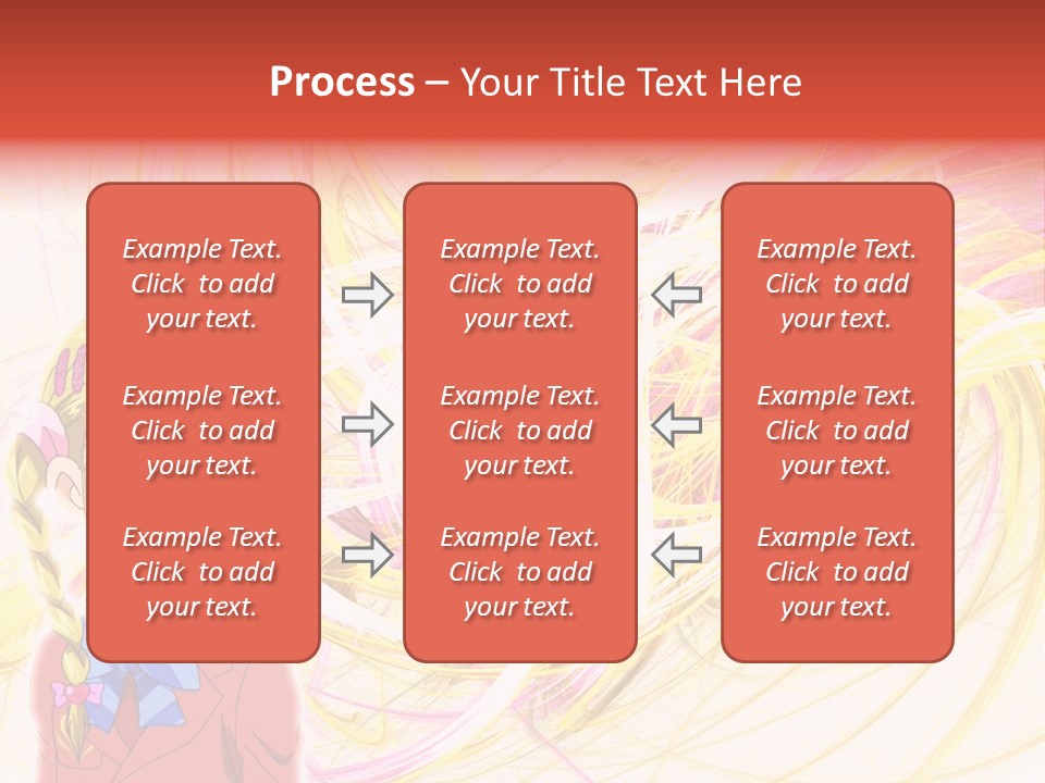 A Girl With Blonde Hair Is Standing In Front Of A Colorful Background PowerPoint Template