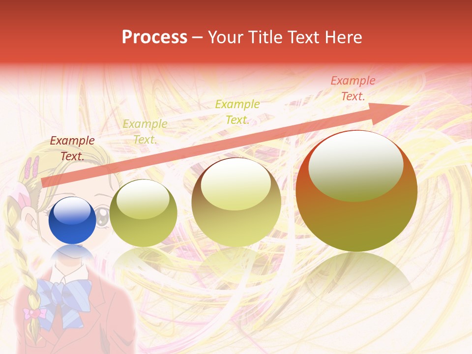 A Girl With Blonde Hair Is Standing In Front Of A Colorful Background PowerPoint Template