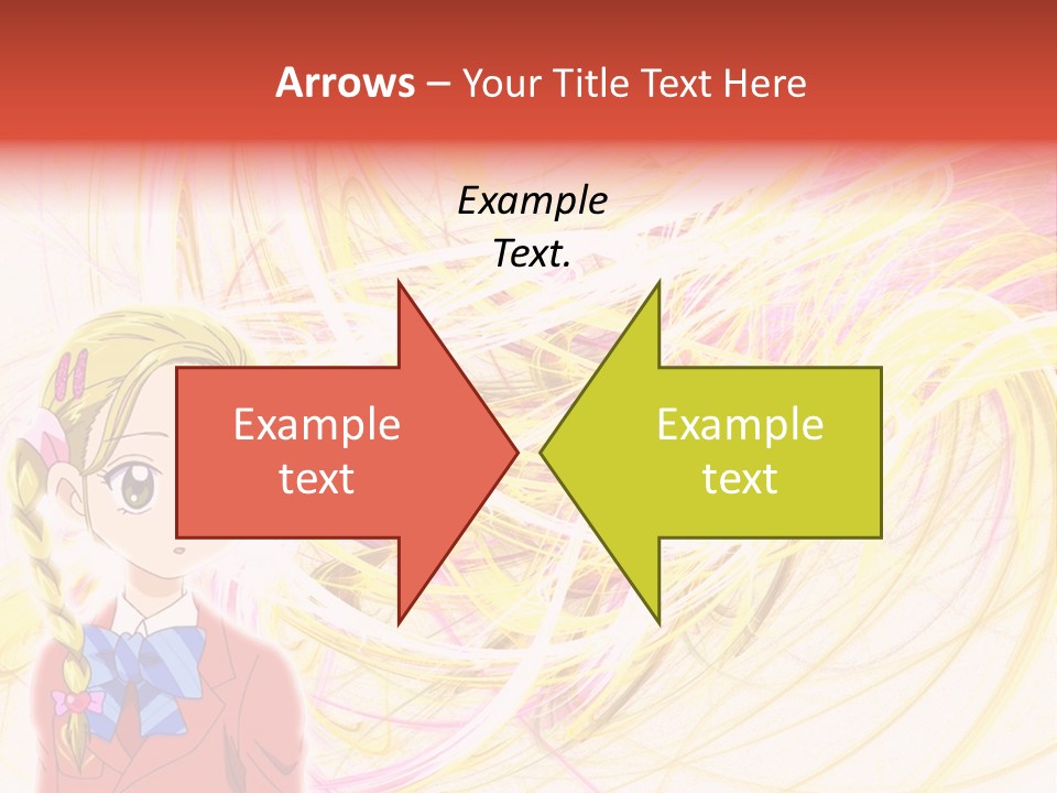 A Girl With Blonde Hair Is Standing In Front Of A Colorful Background PowerPoint Template