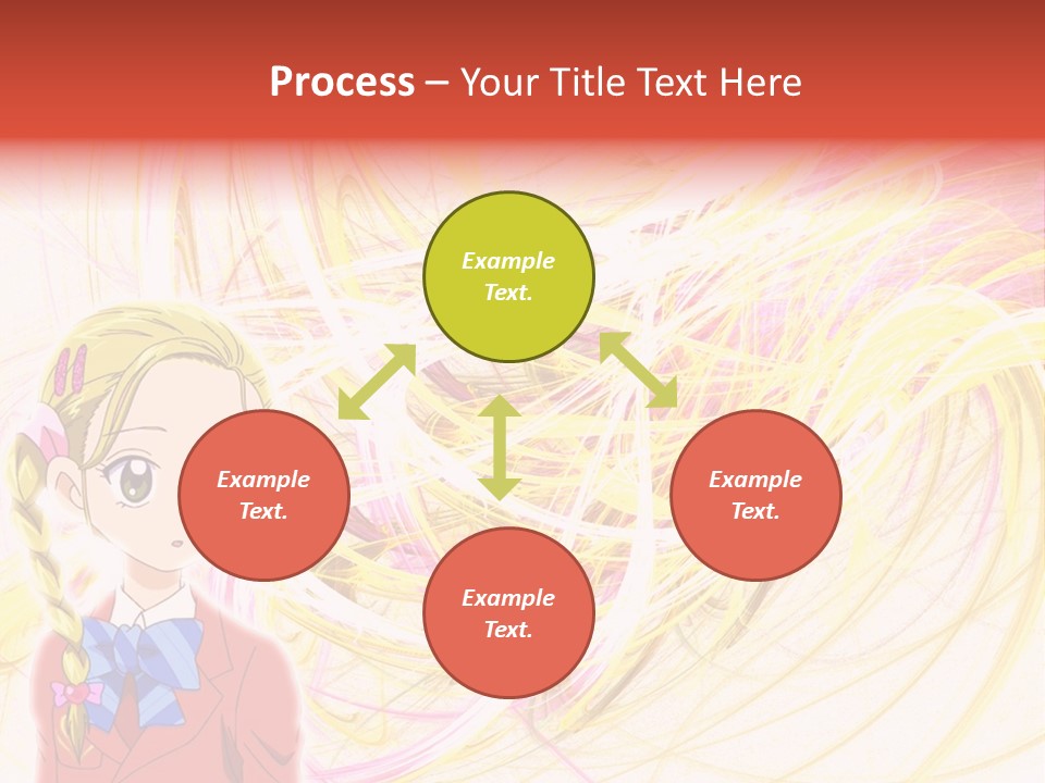 A Girl With Blonde Hair Is Standing In Front Of A Colorful Background PowerPoint Template