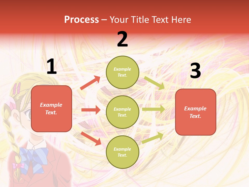 A Girl With Blonde Hair Is Standing In Front Of A Colorful Background PowerPoint Template