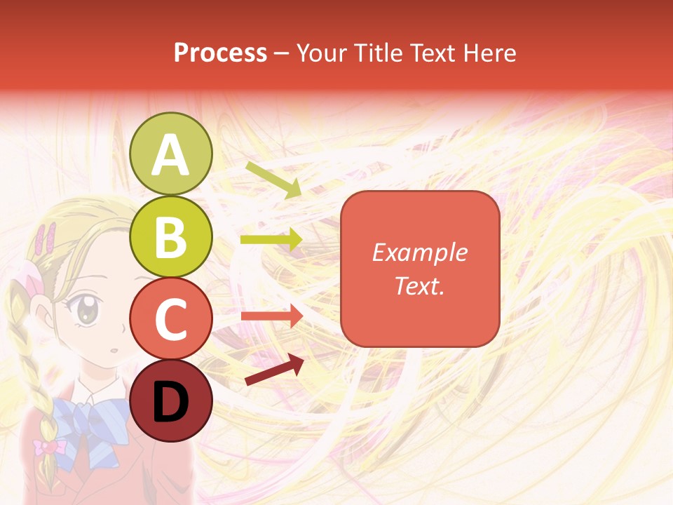 A Girl With Blonde Hair Is Standing In Front Of A Colorful Background PowerPoint Template