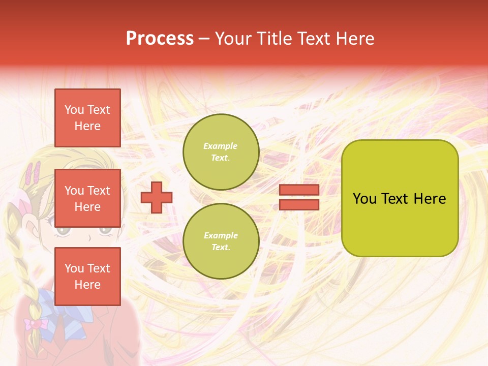A Girl With Blonde Hair Is Standing In Front Of A Colorful Background PowerPoint Template