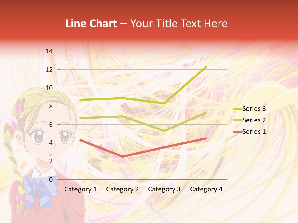 A Girl With Blonde Hair Is Standing In Front Of A Colorful Background PowerPoint Template