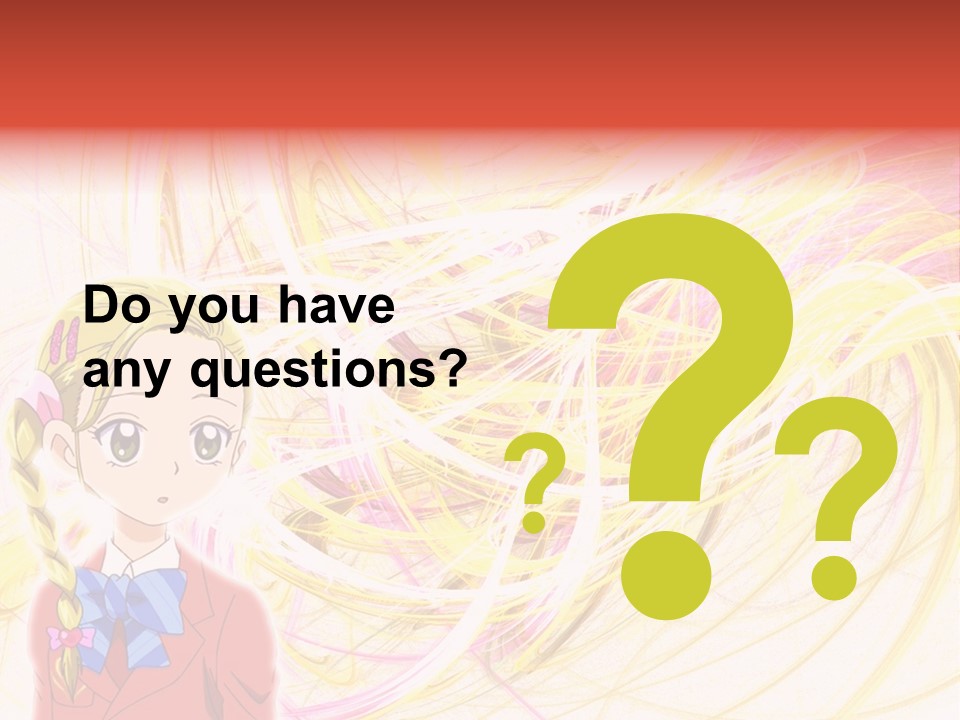 A Girl With Blonde Hair Is Standing In Front Of A Colorful Background PowerPoint Template