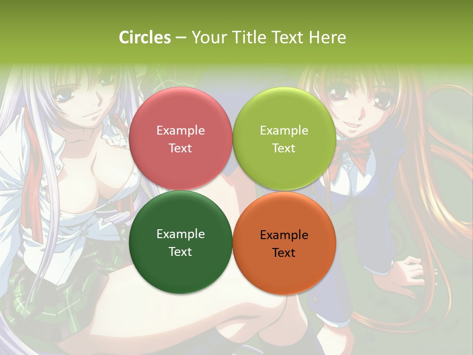 A Couple Of Anime Girls Are Posing For A Picture PowerPoint Template