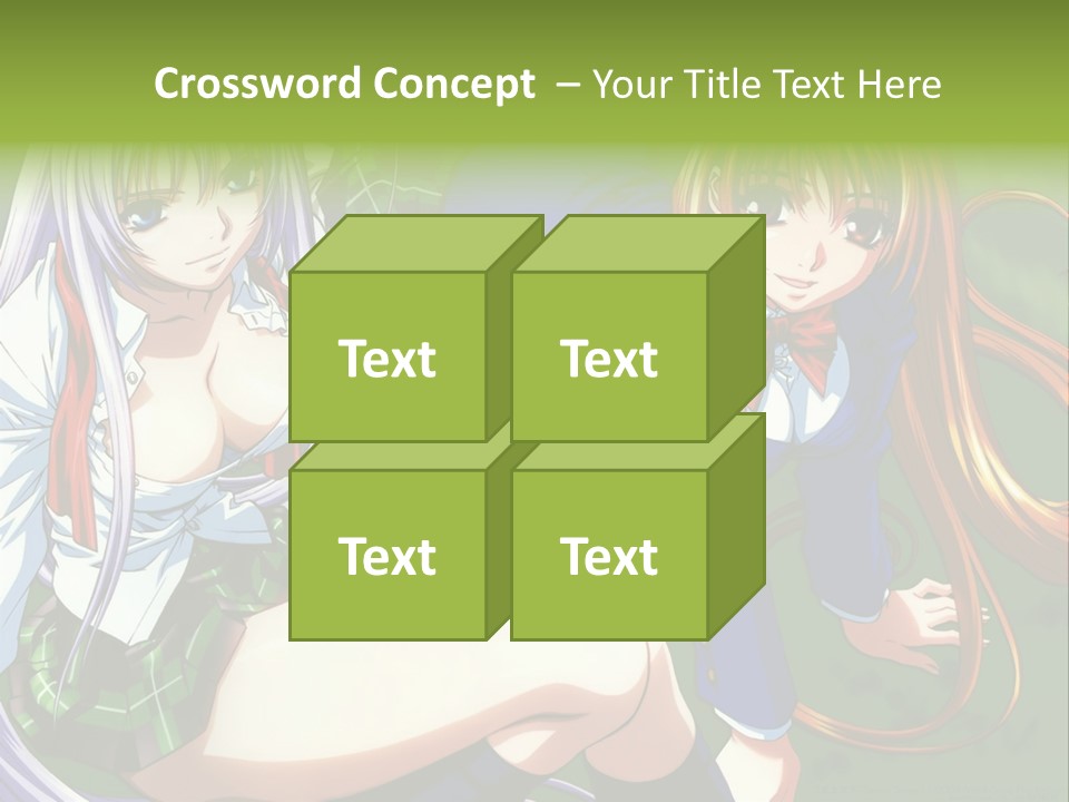 A Couple Of Anime Girls Are Posing For A Picture PowerPoint Template