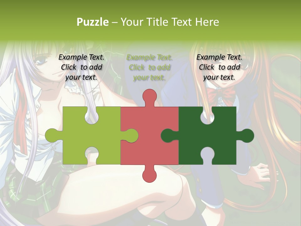 A Couple Of Anime Girls Are Posing For A Picture PowerPoint Template