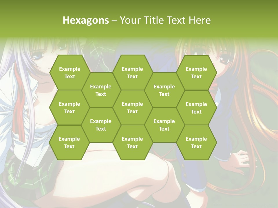 A Couple Of Anime Girls Are Posing For A Picture PowerPoint Template