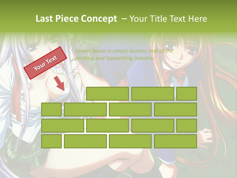 A Couple Of Anime Girls Are Posing For A Picture PowerPoint Template